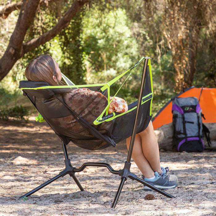 Folding Camping Chair with Swing Kamprock