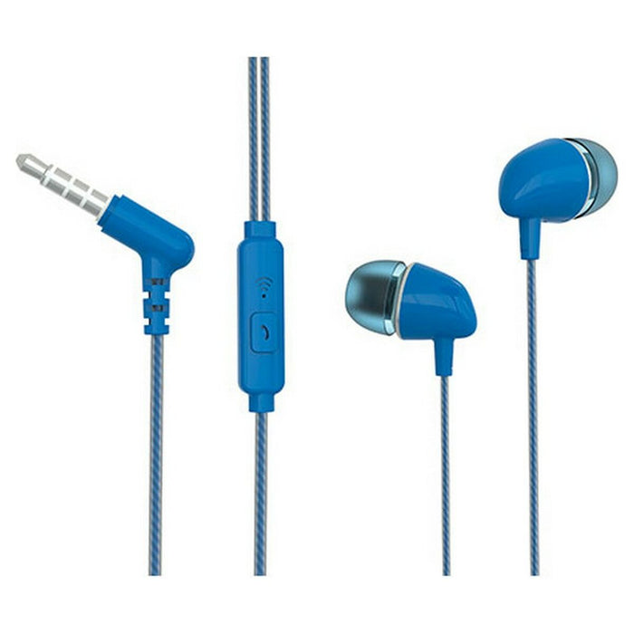 Headphones With Microphone By Tm Electron Blue