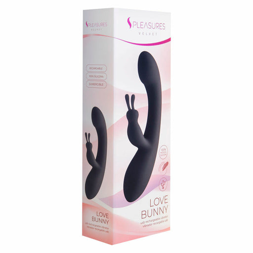 Rabbit Vibrator By s Pleasures Black 19 x 4 Cm