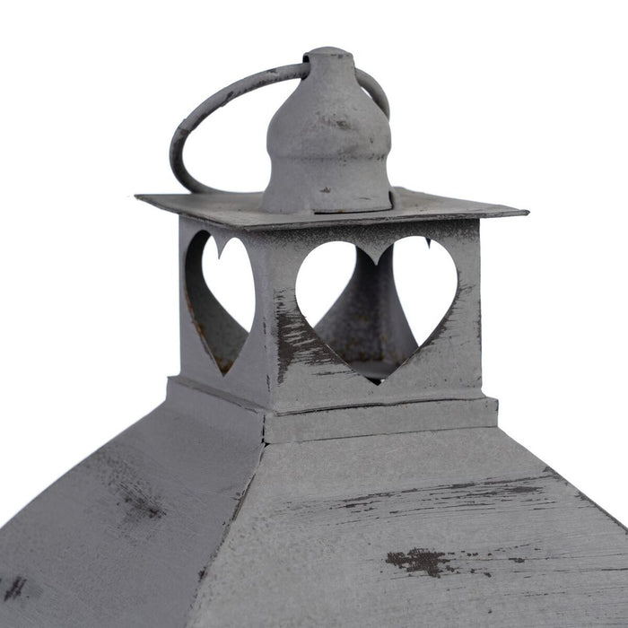 Lantern 28 x 75 Cm Candleholder Grey Fir Wood 2 Units