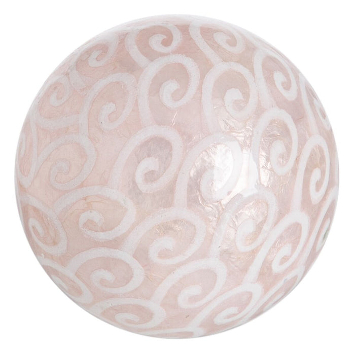 Balls Capiz Decoration Pink 10 X 10 X 10 Cm 8 Units