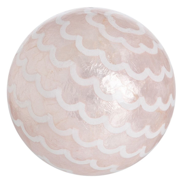 Balls Capiz Decoration Pink 10 X 10 X 10 Cm 8 Units