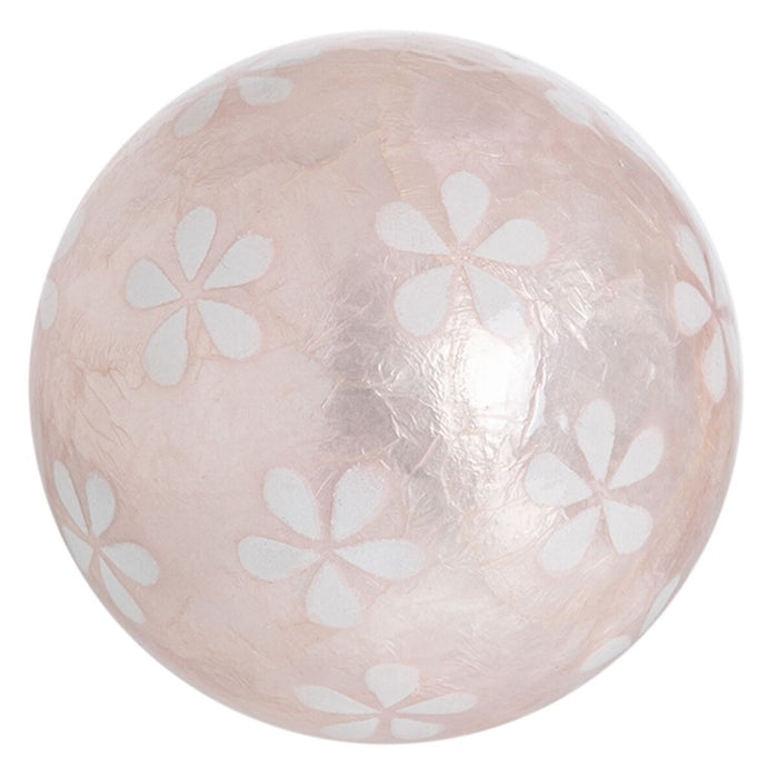 Balls Capiz Decoration Pink 10 X 10 X 10 Cm 8 Units