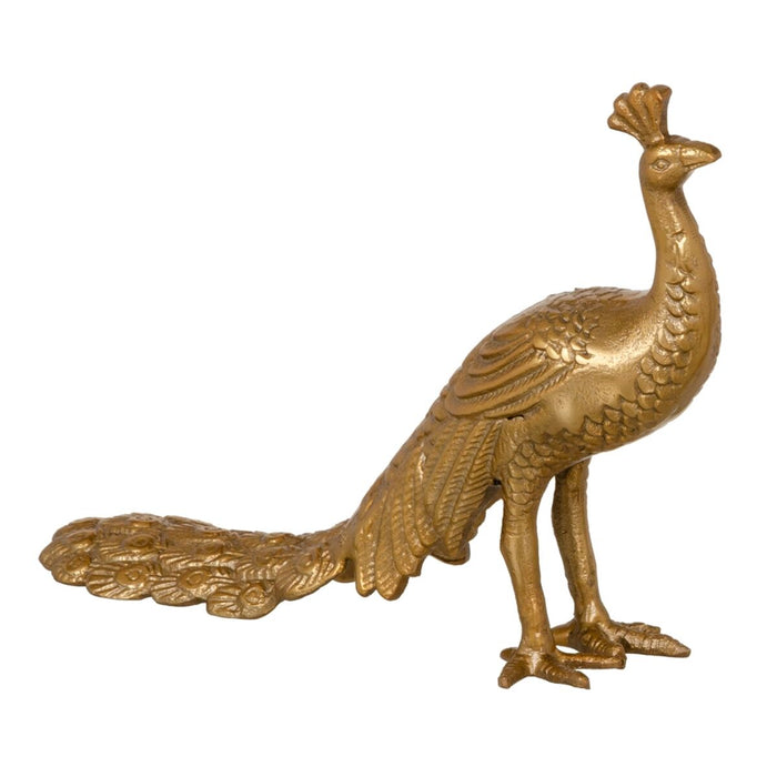 Decorative Figure 26 X 7 X 19 Cm Golden Peacock