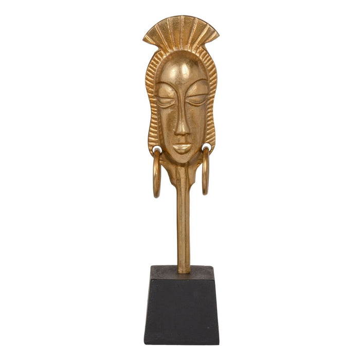 Decorative Figure 11 X 10.5 X 46 Cm Black Golden African Woman