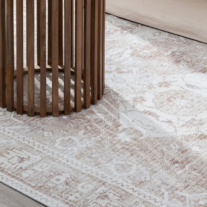 Carpet 80 X 150 Cm Polyester Cotton Taupe