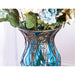 85cm Green Glass Floor Vase With Tall Metal Flower Stand