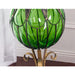 85cm Green Glass Tall Floor Vase And 12pcs Dark Pink
