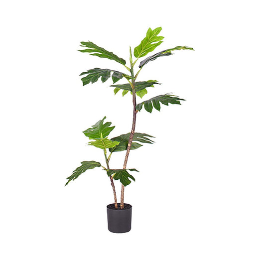 90cm 2-trunk Artificial Natural Green Split-leaf