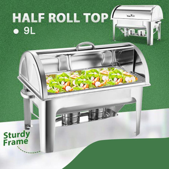 9l Stainless Steel Full Size Roll Top Chafing Dish Food