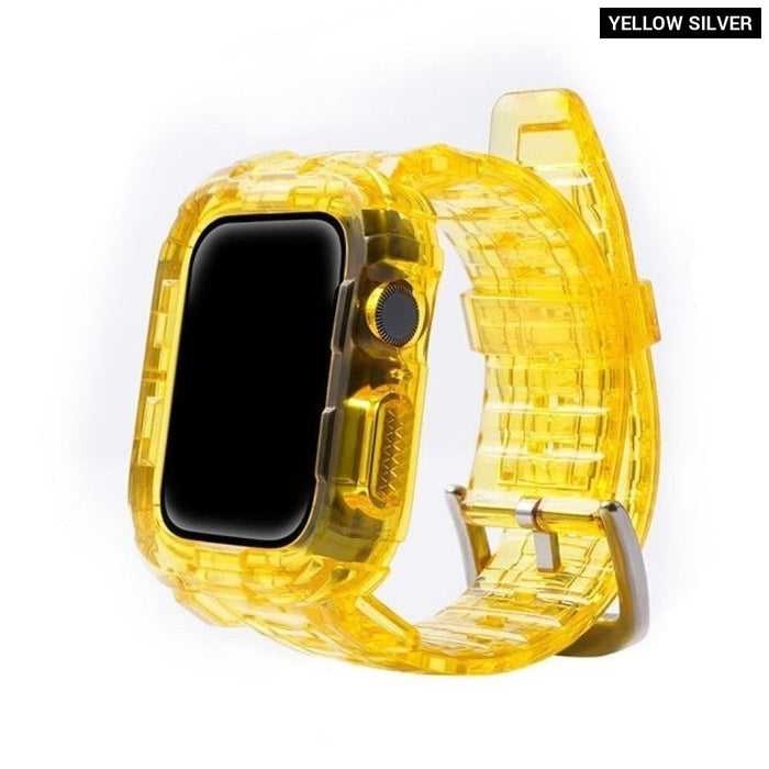 Transparent Silicone Case Rubber Strap for Apple Watch