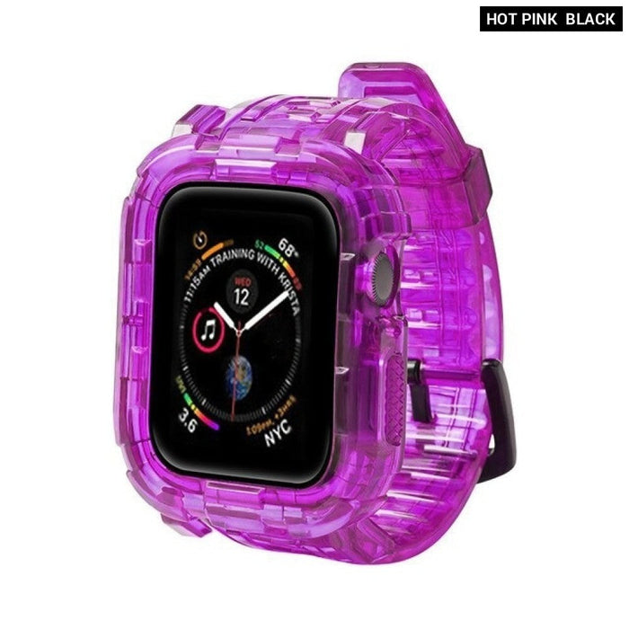 Transparent Silicone Case Rubber Strap for Apple Watch