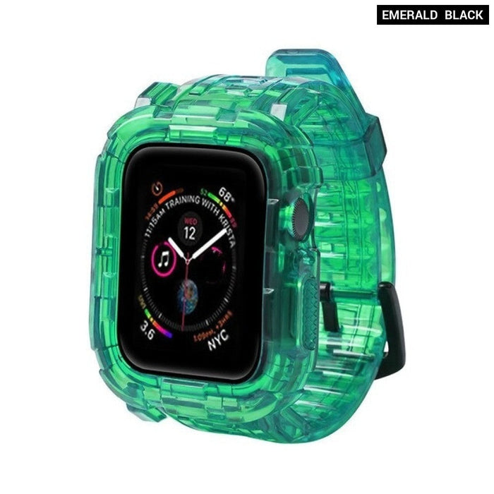 Transparent Silicone Case Rubber Strap for Apple Watch