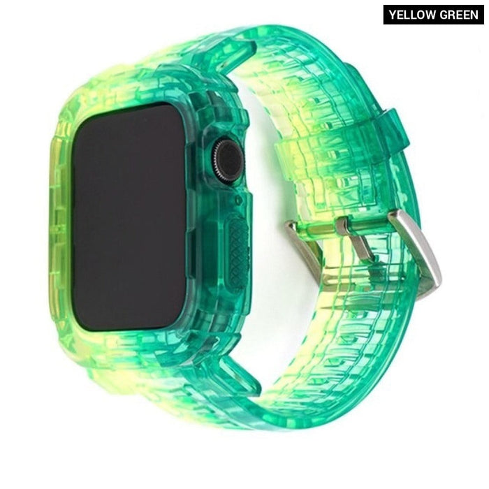 Transparent Silicone Case Rubber Strap for Apple Watch