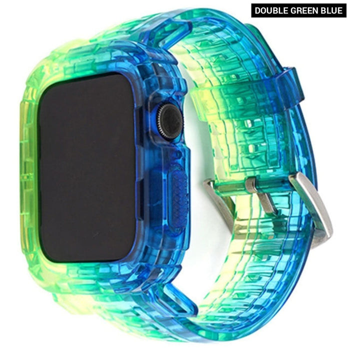 Transparent Silicone Case Rubber Strap for Apple Watch