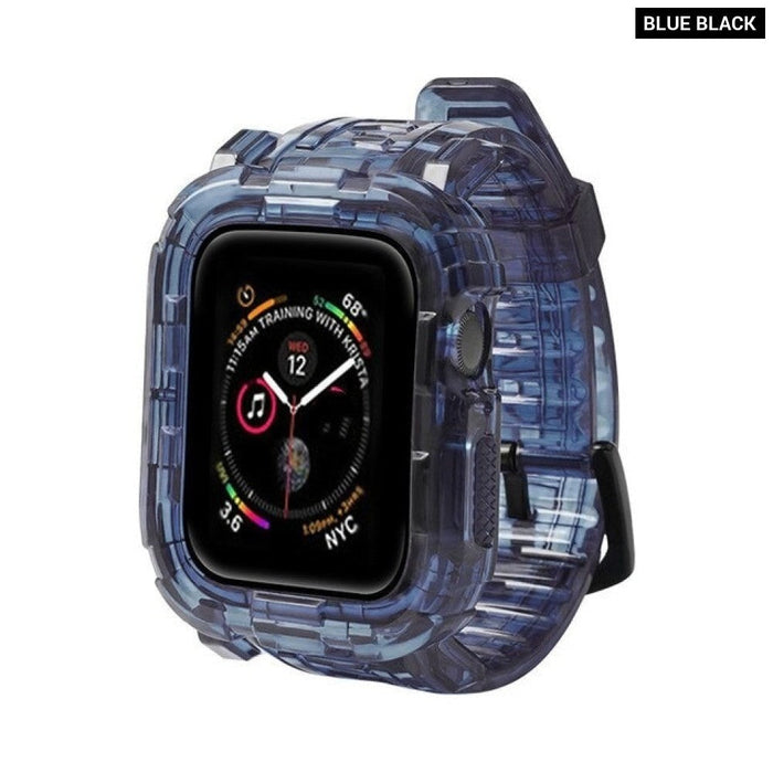 Transparent Silicone Case Rubber Strap for Apple Watch