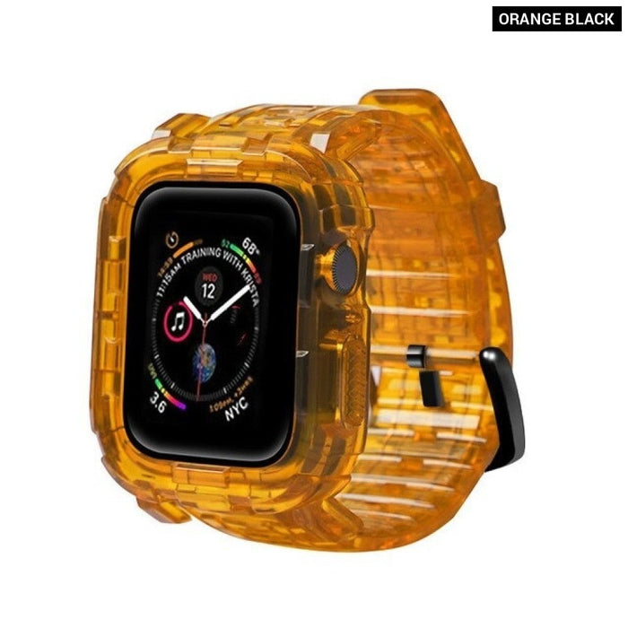 Transparent Silicone Case Rubber Strap for Apple Watch