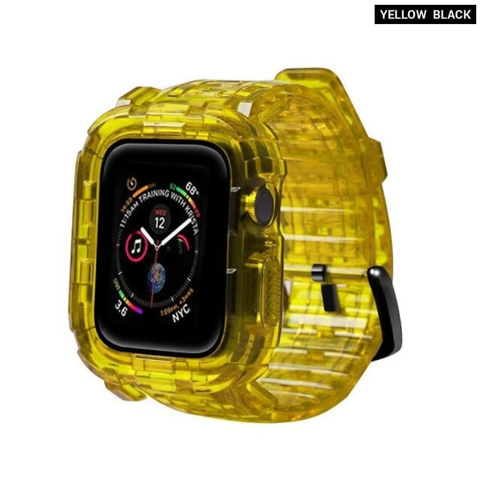 Transparent Silicone Case Rubber Strap for Apple Watch