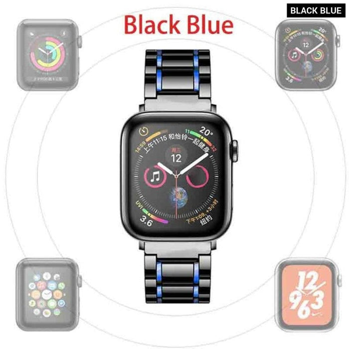 Stainless Steel Buckle Ceramic Strap for Apple Watch