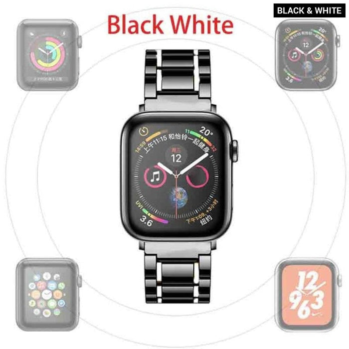 Stainless Steel Buckle Ceramic Strap for Apple Watch