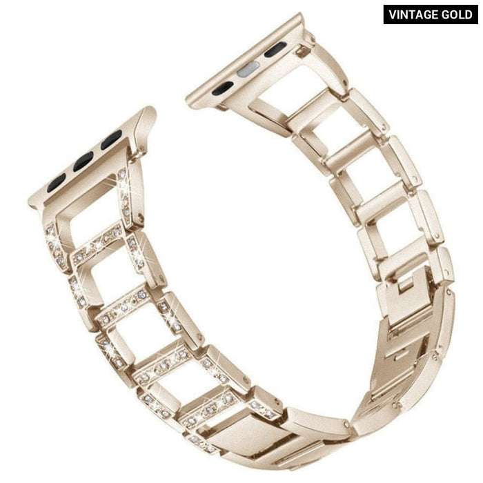 Luxury Metal Diamond Bracelet Strap For Apple Watch Band