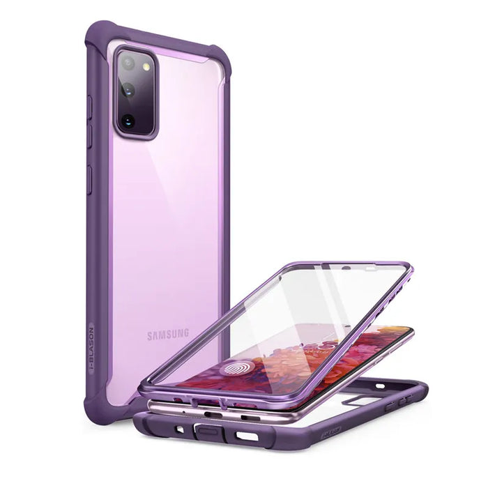 Full-Body Rugged Clear Bumper Case With Built-in Screen Protector For Samsung Galaxy S20 FE 5G