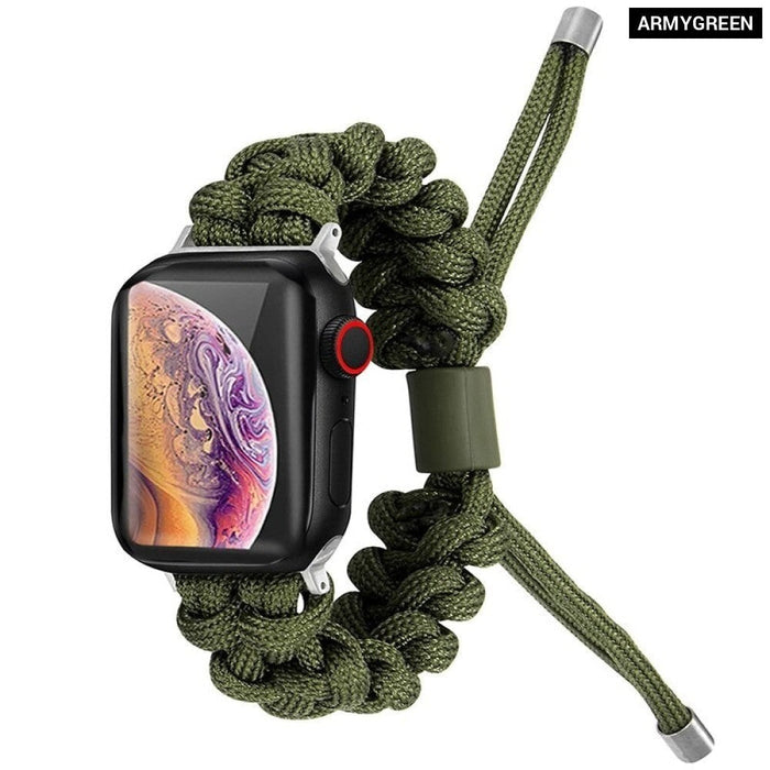 Nylon Braided Watch Band Strap For Apple Watch