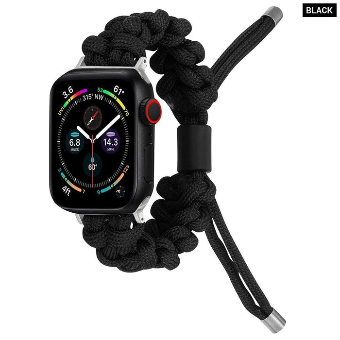 Nylon Braided Watch Band Strap For Apple Watch