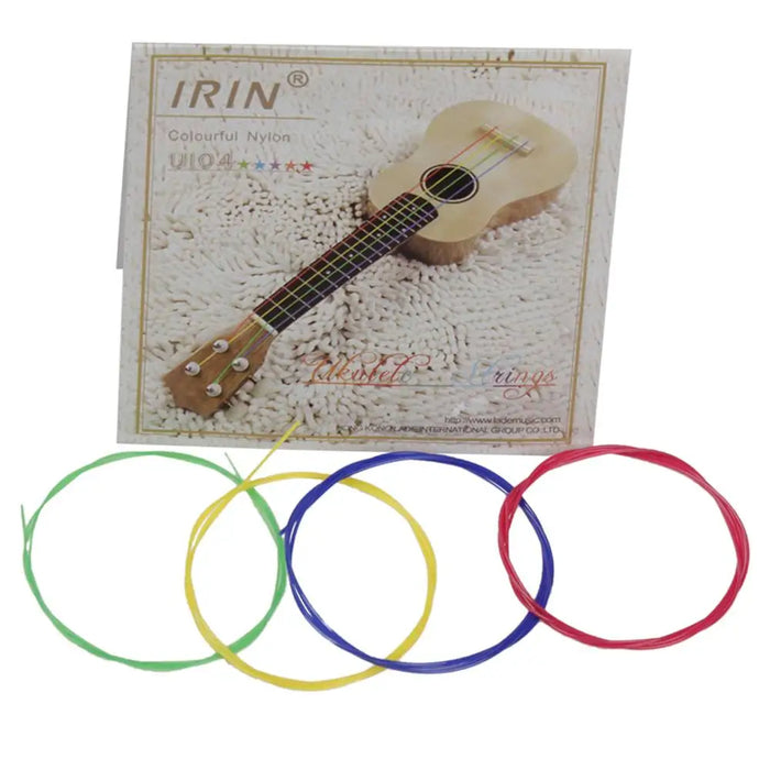 Irin U104 4Pcsset Acoustic Ukulele Strings Colorful Nylon Material Ukelele Strings Replacement Part (.022-.032)