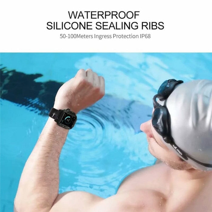 Silicone Waterproof Protective Sports Strap For Apple Watch