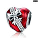 Family Heart Charm Bead For Bracelet