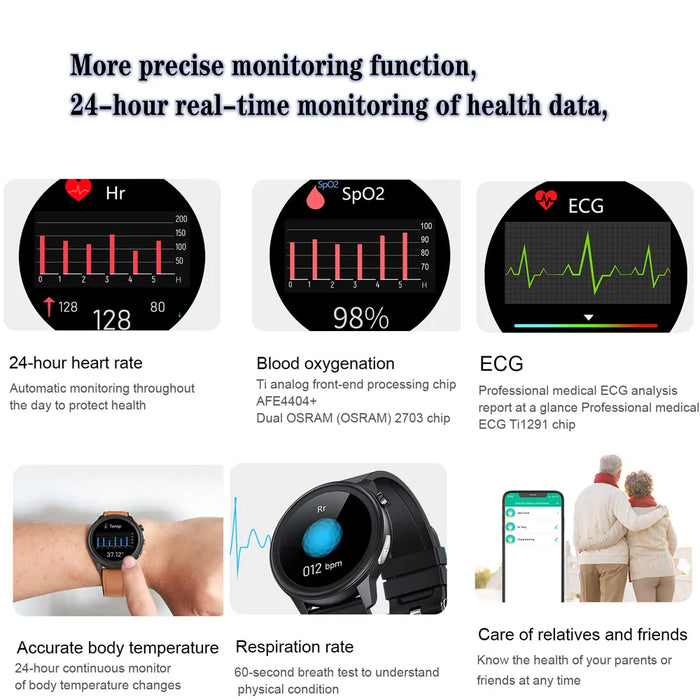 Unisex Body Temperature Fitness Heart Rate Blood Pressure