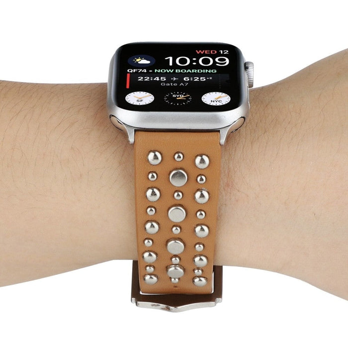 Leather Rivets Bracelet Band for Apple Watch