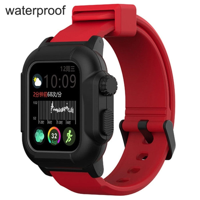 Silicone Waterproof Protective Sports Strap For Apple Watch