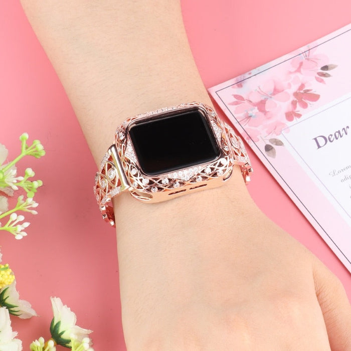 Designer Stainless Steel Diamond Strap For Apple Watch