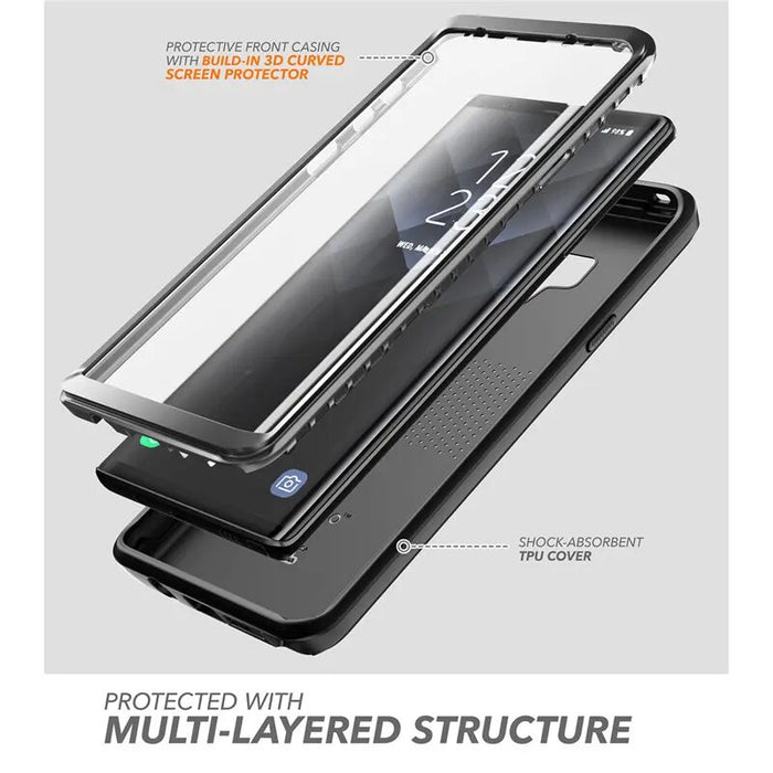 Full-Body Rugged Cover with Built-in 3D Curved Screen Protector For Samsung Galaxy Note 9