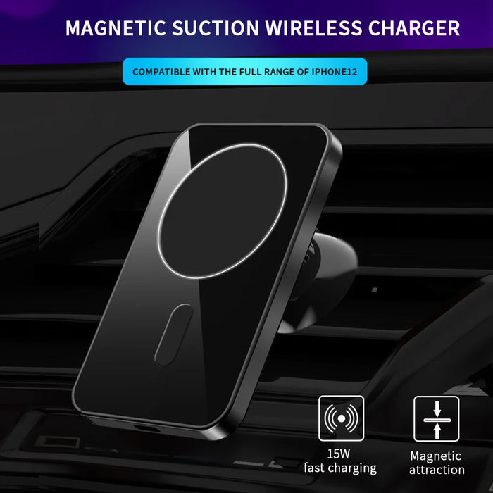 15W Anti-Falling Design Dashboard And Air Vent Phone Holder Wireless Charger