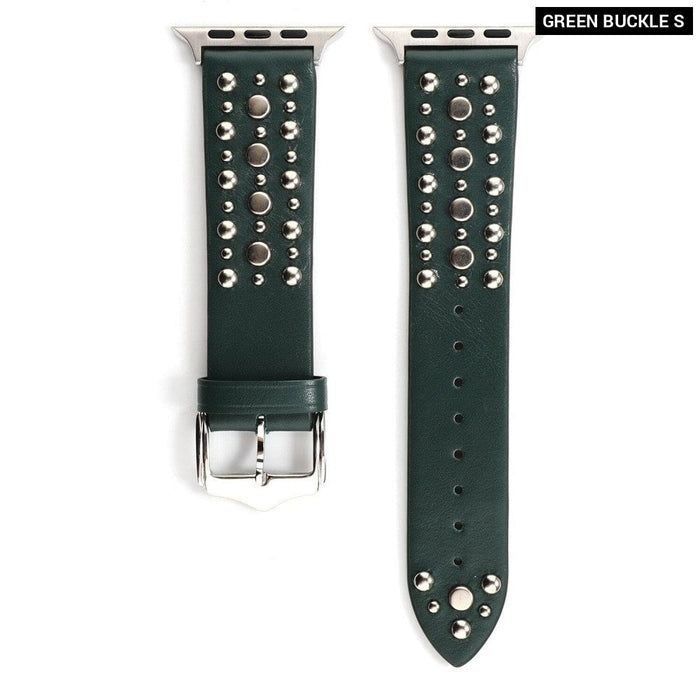 Leather Rivets Bracelet Band for Apple Watch