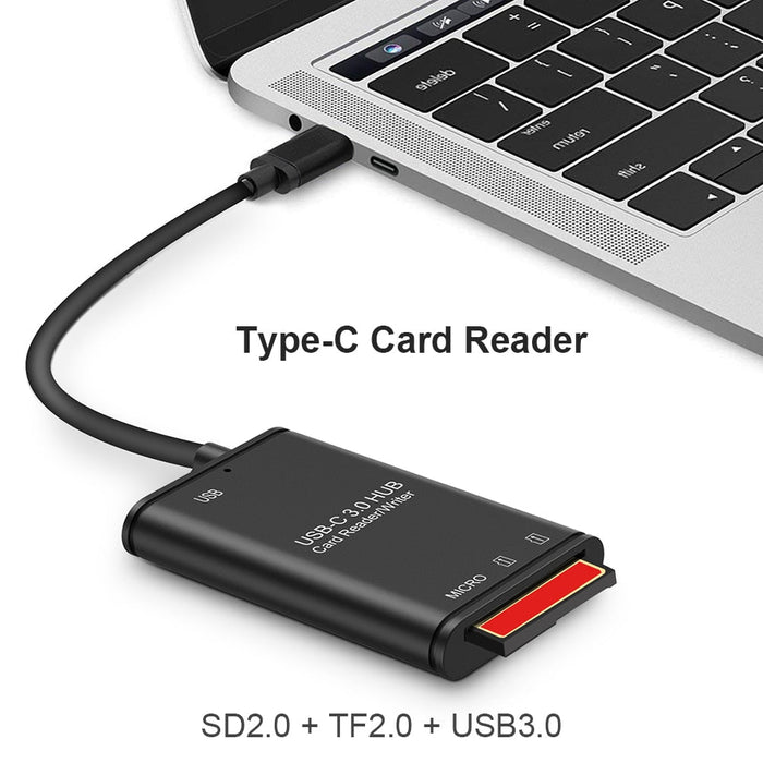 Memory Card Reader USB 3.1 Type C to USB 3.0 OTG Adapter Office Caring Computer USB Type C Memory Card Reader for Laptop Phone