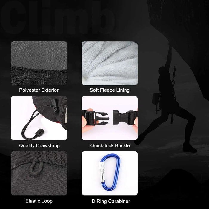 Climbing Gym Magnesium Powder Storage Adjustable Waist Belt Nonslip Chalk Bag Bouldering Gymnastics Weightlifting Pouch