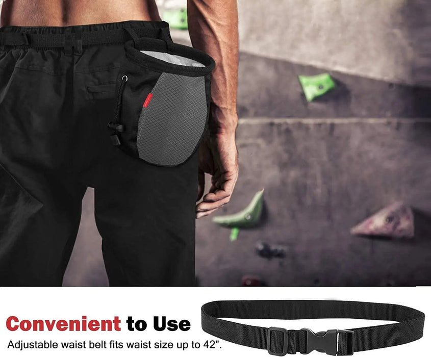 Climbing Gym Magnesium Powder Storage Adjustable Waist Belt Nonslip Chalk Bag Bouldering Gymnastics Weightlifting Pouch