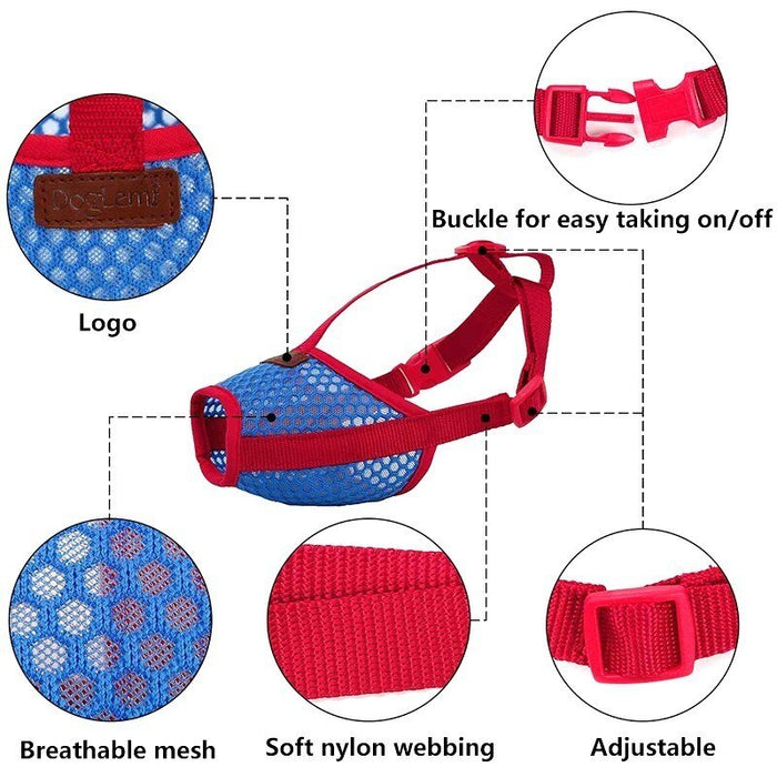 Breathable Adjustable Anti-biting Barking Pet Mouth Cover