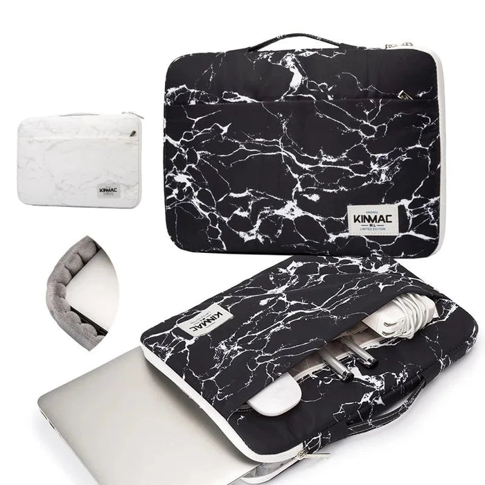 For Macbook Air Pro M1 12,13.3,14,15.4,15.6 Inch Marble Sleeve Case Shockproof Hand & Laptop Bag