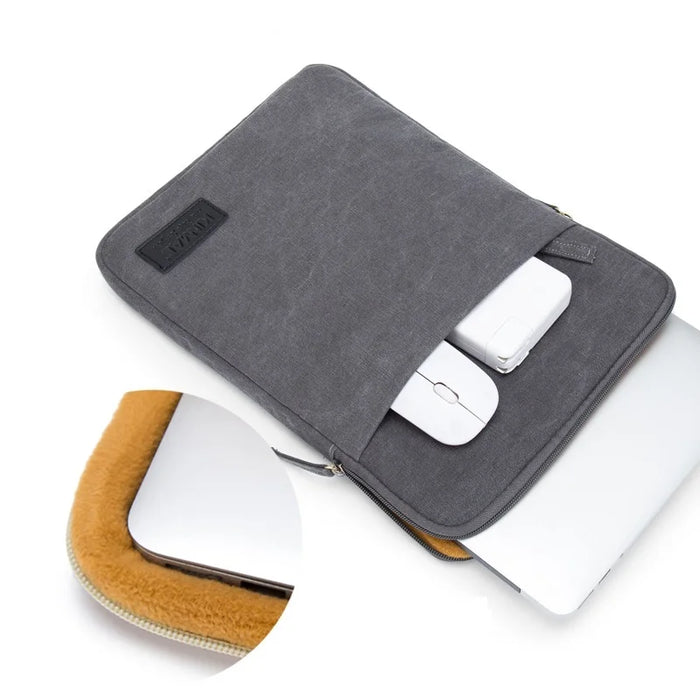 For Macbook Air Pro M1 12,13,14,15.6 Inch Shockproof Sleeve Case Canvas Laptop Bag