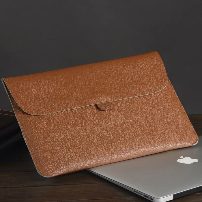 For Macbook Air Pro Retina M Notebook Unisex 11,13.3 Inch Pu Leather Waterproof Sleeve Case Laptop Bag