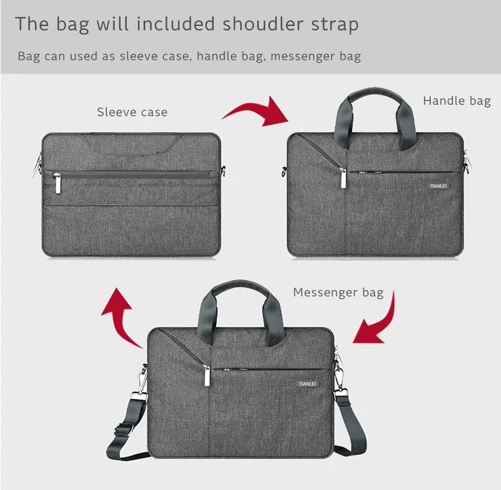 For Macbook Air Pro Mens 11,13,14,15.6 Inch Shoulder Messenger Case Hand & Laptop Bag