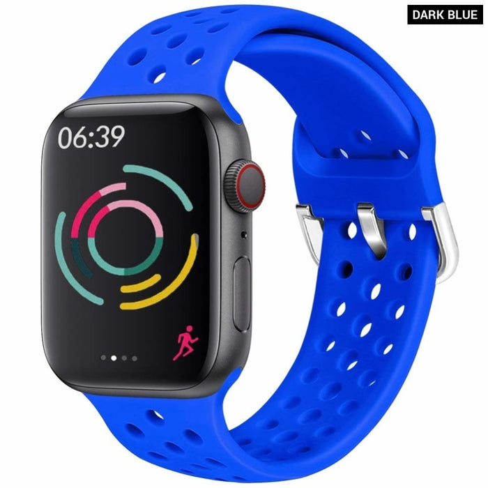 Silicone Strap For Apple Watch Series 6, SE, 5, 4, 3