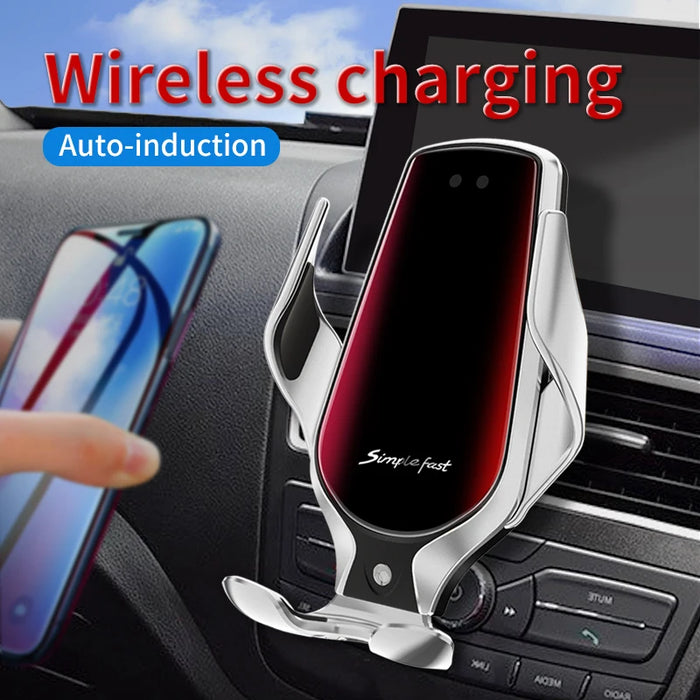 Multi-Function 10W Air Vent Mount Wireless Car Charger With Electric Lock