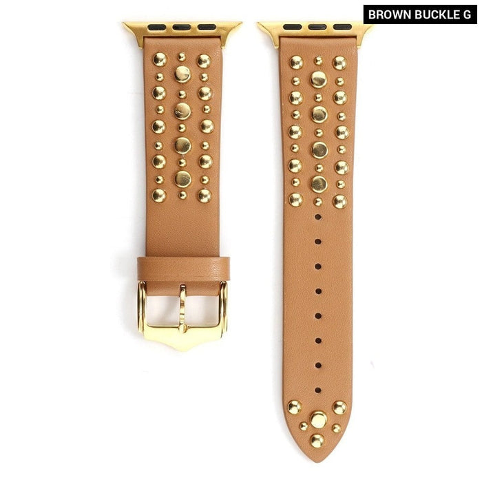 Leather Rivets Bracelet Band for Apple Watch