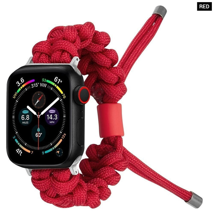 Nylon Braided Watch Band Strap For Apple Watch